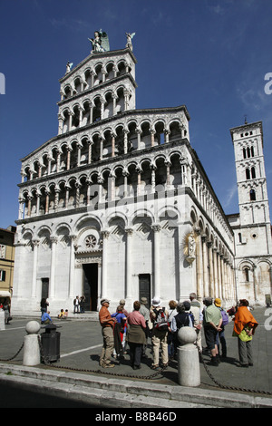 San Michele in Foro, Lucca, Toscane, Italie Banque D'Images