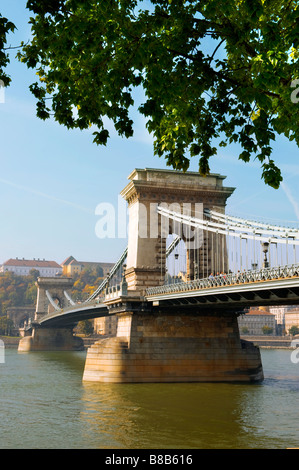 Pont des Chaînes , Szencheny , Budapest , Hongrie Banque D'Images