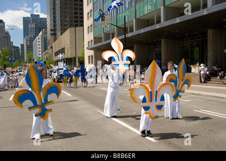 Défilé de la Saint-Jean-Baptiste, Montréal, Québec Banque D'Images