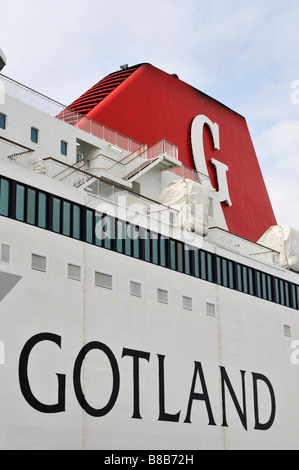 Close up de ferry dans le port de Visby à Gotland Suède Mai 2008 Banque D'Images