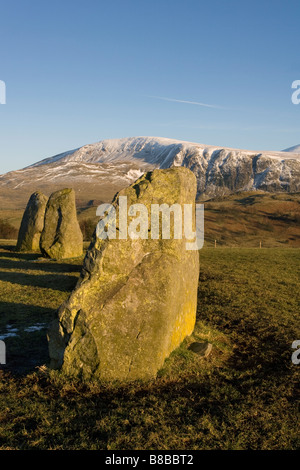 Cercle de pierres de Castlerigg Stone Circle, Keswick, Cumbria, Angleterre. Banque D'Images