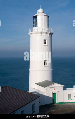 Trevose Head Lighthouse et corne de brume, Padstow, Cornwall, UK. Banque D'Images