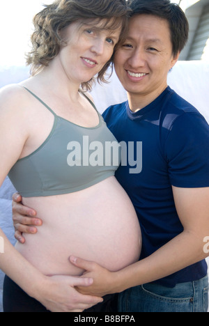 Portrait couple enceinte, Toronto,Ontario Banque D'Images