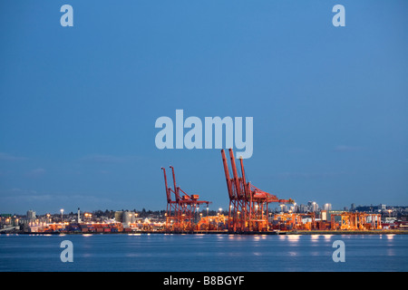 Centerm Container Terminal Port de Vancouver Vancouver British Columbia Canada Banque D'Images