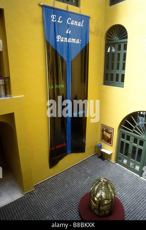 Hall de l'Musée du canal de Panama ou le canal de Interocianico dans Casco Viejo, San Felipe, Panama City, Panama Banque D'Images
