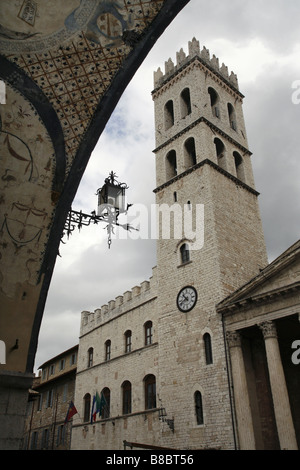 Torre del Popolo, assise, Ombrie, Italie Banque D'Images