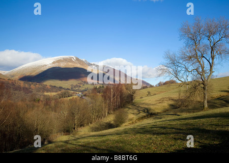 Le vent A66 est tombé et Blencathra Blease passé dans le nord du Lake District Cumbria Banque D'Images