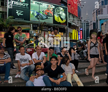 Kuala Lumpur Bukit Bintang Plaza Malaisie nuit Banque D'Images