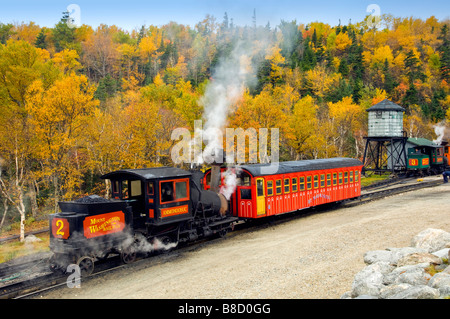 Le Mount Washington Cog Railway dans le New Hampshire USA Banque D'Images