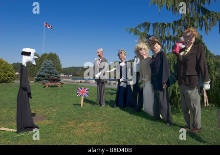 Grand festival d'épouvantails, Mahone Bay, en Nouvelle-Écosse Banque D'Images