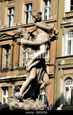 Proserpine Fontaine, place du Vieux Marché, Poznan, Pologne Banque D'Images