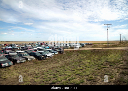 Junk Yard, Saskatchewan Banque D'Images