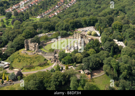 Vue aérienne du château et Zoo de Dudley West Midlands England Uk Banque D'Images