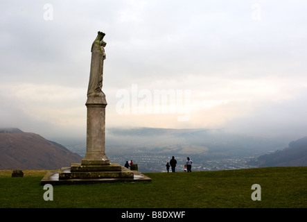 La statue de Notre Dame de la vallée de Faidherbe, au Pays de Galles. Banque D'Images