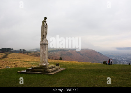 La statue de Notre Dame de la vallée de Faidherbe, au Pays de Galles. Banque D'Images