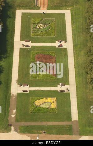Park au centre-ville de st. Louis Missouri avec jardins d'art Banque D'Images