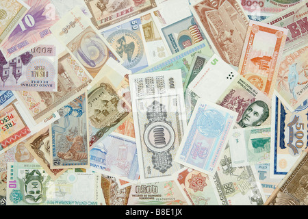 World Paper Money Banque D'Images