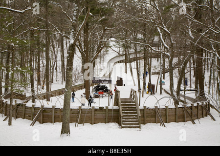 Piste de luge à Muskegon Winter Sports Complex Banque D'Images