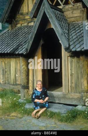 L'ancienne église en Norvège Banque D'Images