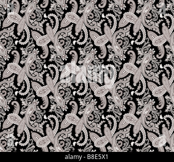 Paisley transparente fond illustration grand format XXL Banque D'Images