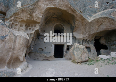 Cave Église à Selime monastère près de la vallée d'Ihlara en Cappadoce Turquie Banque D'Images