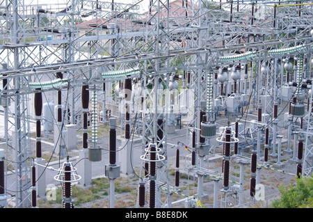 Un poste de transformation d'énergie électrique Banque D'Images