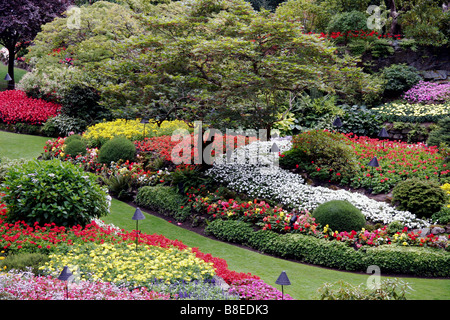 Les jardins Butchart, Brentwood Bay, près de Victoria, île de Vancouver, Colombie Britannique, Canada Banque D'Images