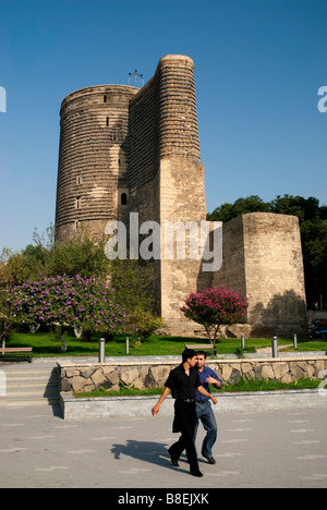 Maidens tower Bakou Azerbaïdjan Caucase Asie Voyage europe Banque D'Images