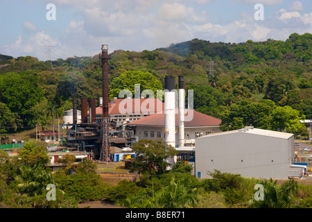 L'usine électrique de Miraflores. Canal de Panama, Panama, République de Panama, en Amérique centrale. Banque D'Images