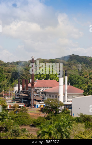 L'usine électrique de Miraflores. Canal de Panama, Panama, République de Panama, en Amérique centrale. Banque D'Images