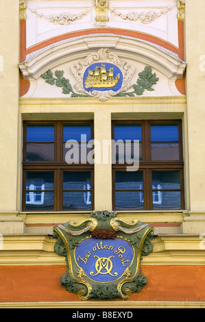 Bâtiment du bureau de poste, à Bautzen, Allemagne Banque D'Images