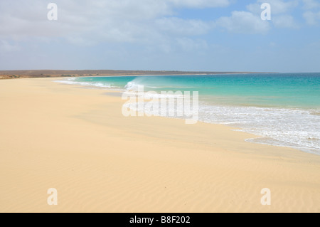 Praia de Santa Monica Beach, île Boa Vista, République du Cap-Vert Banque D'Images