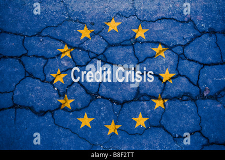 Représentation symbolique de la crise du crédit symbolische Darstellung der Bankenkrise Banque D'Images