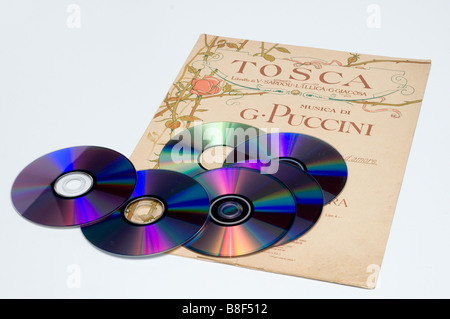 Une feuille de musique de Giacomo Puccini opéra 'Tosca' Banque D'Images