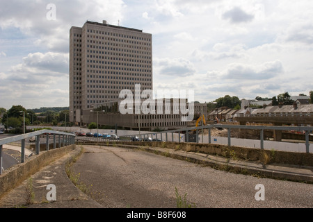 Ancien bâtiment Kodak Hemel Hempstead, juste avant le réaménagement en appartements commence. Banque D'Images