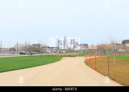 Los Angeles Downtown Skyline Pollution de l'air Banque D'Images