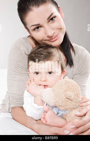Portrait de la mère et du bébé Banque D'Images