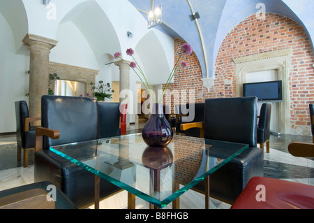 Hotel Stary Cracovie Pologne rue Szczepanska cafe bar Banque D'Images
