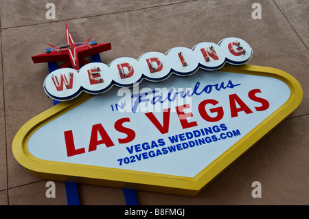 Mariages de Las Vegas sign Chapelle Banque D'Images