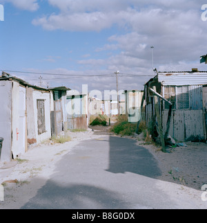 Township de Khayelitsha à cape flats western cape à Cape Town en Afrique du Sud, en Afrique sub-saharienne. l'apartheid, la pauvreté des bidonvilles maison khayelitscha logement Banque D'Images