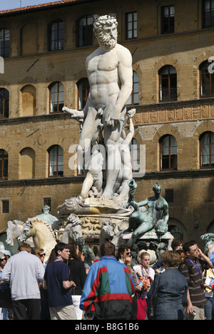 Fontaine de Neptune, Piazza della Signoria, Florence, Toscane, Italie Banque D'Images