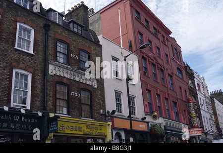 Bâtiments dans Wardour Street Soho Londres W1 Banque D'Images