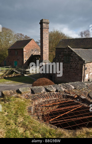 Flint Cheddleton Moulin et four à chaux, près de Leek, Staffordshire, Angleterre Banque D'Images