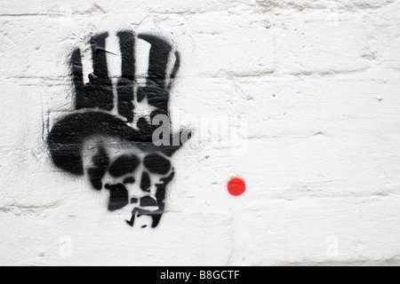 Street art Graffiti, Brick Lane, East London Banque D'Images