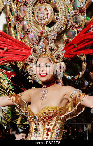 Reine du carnaval en 2009 le carnaval de Las Palmas de Gran Canaria. Banque D'Images