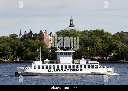 Ferry de Djurgården, Stockholm, Suède Banque D'Images