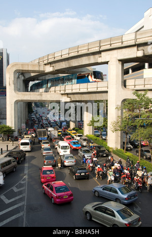 Embouteillage à Bangkok en Thaïlande Banque D'Images