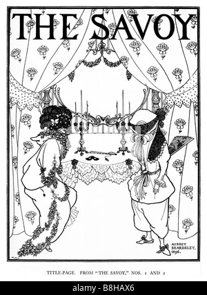 L'Aubrey Beardsley Savoie Page de titre illustration à partir de la première et deuxième éditions de la revue littéraire en 1896 Banque D'Images