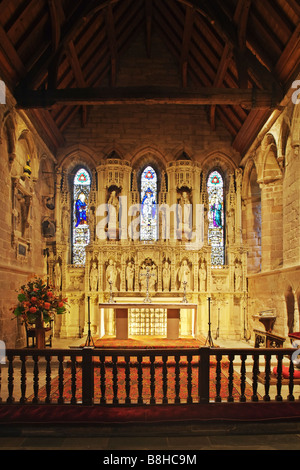 Le retable de Saint Aidan's, dans le village de la côte de Northumbrie sur Bamburgh, Northumberland, England Banque D'Images