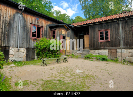 L'atelier du peintre dans le cloître, Luostarinmäki Hill, Musée de l'artisanat, Turku, Finlande, Scandinavie, l'Europe. Banque D'Images